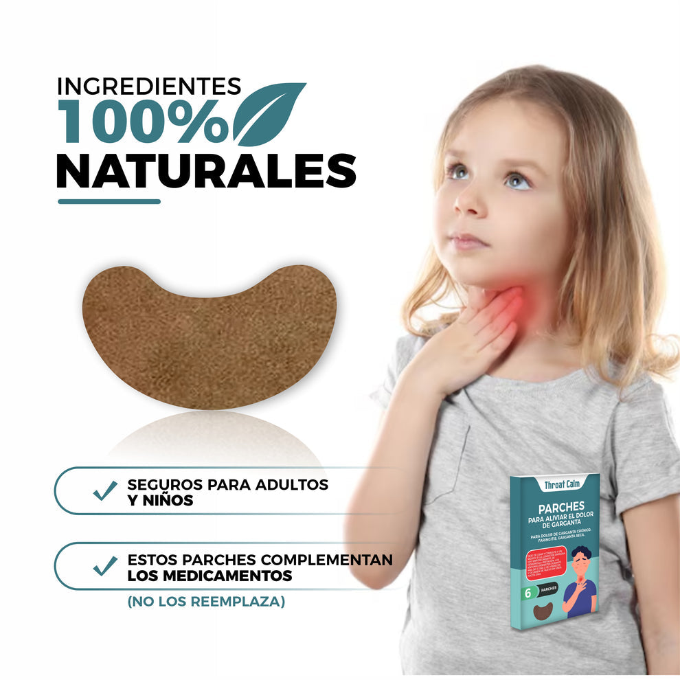 AlivioMax™ - Pack 6 Parches para el Dolor De Garganta