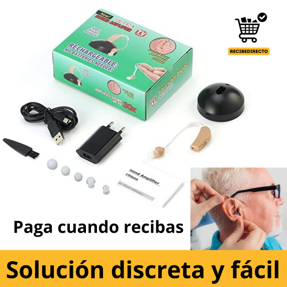 Amplificador Auditivo Pro™ - Audífono ortopédico recargable para la Sordera